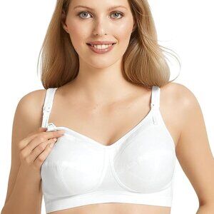 Anita Nursing Bra 5051 Size  42E White Soft Cup No Wire High Cotton Content